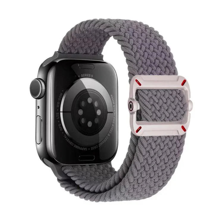 Bracelet de montre en nylon tressé avec boucle mécanique à double boucle, pour Apple Watch 42 mm / 41 mm / 40 mm / 38 mm