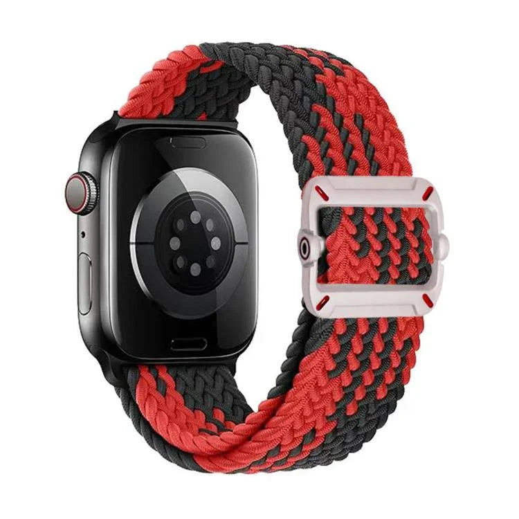 Bracelet de montre en nylon tressé avec boucle mécanique à double boucle, pour Apple Watch 42 mm / 41 mm / 40 mm / 38 mm