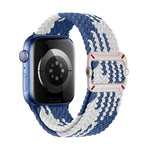 Bracelet de montre en nylon tressé avec boucle mécanique à double boucle, pour Apple Watch 42 mm / 41 mm / 40 mm / 38 mm