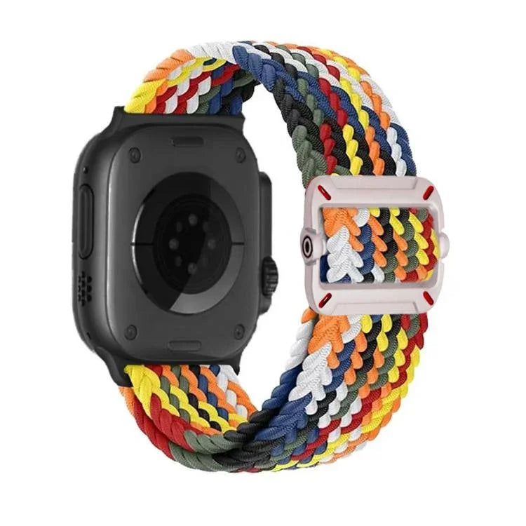 Bracelet de montre en nylon tressé avec boucle mécanique à double boucle, pour Apple Watch 42 mm / 41 mm / 40 mm / 38 mm