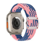 Bracelet de montre en nylon tressé avec boucle mécanique à double boucle, pour Apple Watch 42 mm / 41 mm / 40 mm / 38 mm