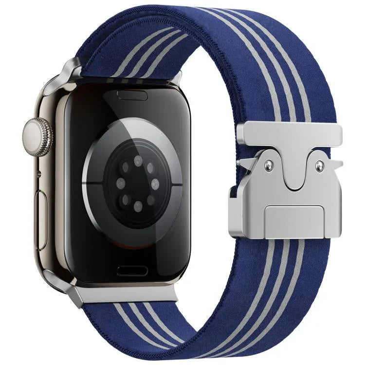 Bracelet de montre xDfind en nylon tressé à 3 bandes avec boucle parachute, compatible avec Apple Watch 42/44/45/46/49 mm et Apple Watch 38/40/41/S10 42 mm.