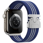 Bracelet de montre xDfind en nylon tressé à 3 bandes avec boucle parachute, compatible avec Apple Watch 42/44/45/46/49 mm et Apple Watch 38/40/41/S10 42 mm.