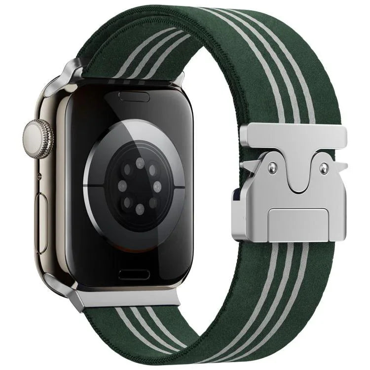 Bracelet de montre xDfind en nylon tressé à 3 bandes avec boucle parachute, compatible avec Apple Watch 42/44/45/46/49 mm et Apple Watch 38/40/41/S10 42 mm.