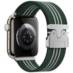 Bracelet de montre xDfind en nylon tressé à 3 bandes avec boucle parachute, compatible avec Apple Watch 42/44/45/46/49 mm et Apple Watch 38/40/41/S10 42 mm.