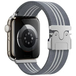 Bracelet de montre xDfind en nylon tressé à 3 bandes avec boucle parachute, compatible avec Apple Watch 42/44/45/46/49 mm et Apple Watch 38/40/41/S10 42 mm.