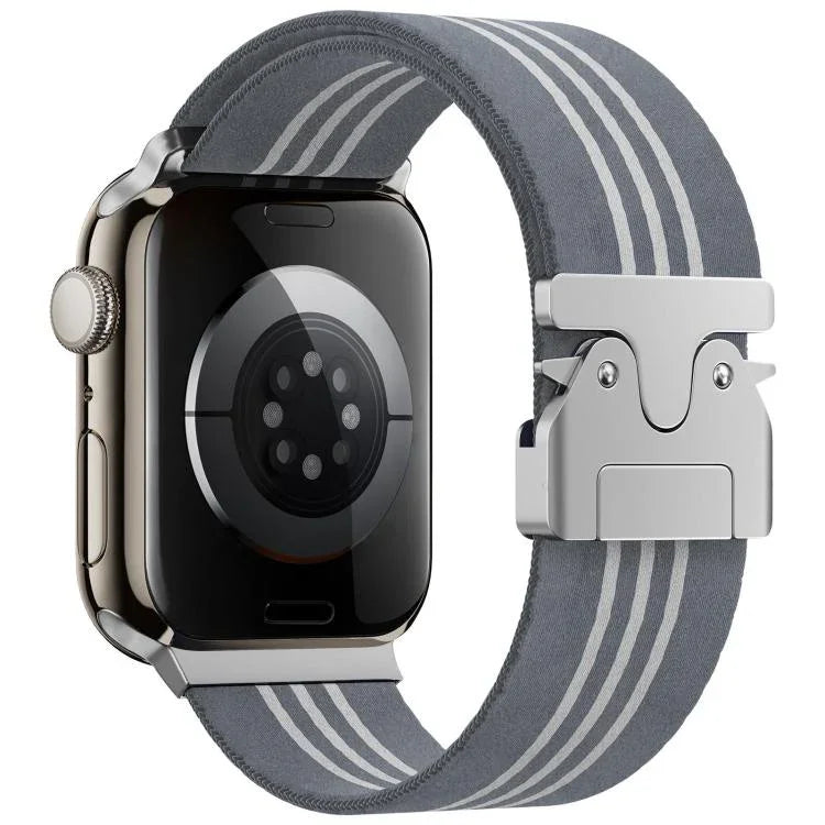 Bracelet de montre xDfind en nylon tressé à 3 bandes avec boucle parachute, compatible avec Apple Watch 42/44/45/46/49 mm et Apple Watch 38/40/41/S10 42 mm.