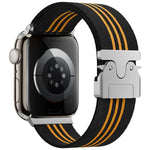 Bracelet de montre xDfind en nylon tressé à 3 bandes avec boucle parachute, compatible avec Apple Watch 42/44/45/46/49 mm et Apple Watch 38/40/41/S10 42 mm.