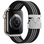Bracelet de montre xDfind en nylon tressé à 3 bandes avec boucle parachute, compatible avec Apple Watch 42/44/45/46/49 mm et Apple Watch 38/40/41/S10 42 mm.