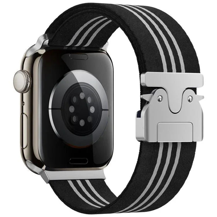 Bracelet de montre xDfind en nylon tressé à 3 bandes avec boucle parachute, compatible avec Apple Watch 42/44/45/46/49 mm et Apple Watch 38/40/41/S10 42 mm.