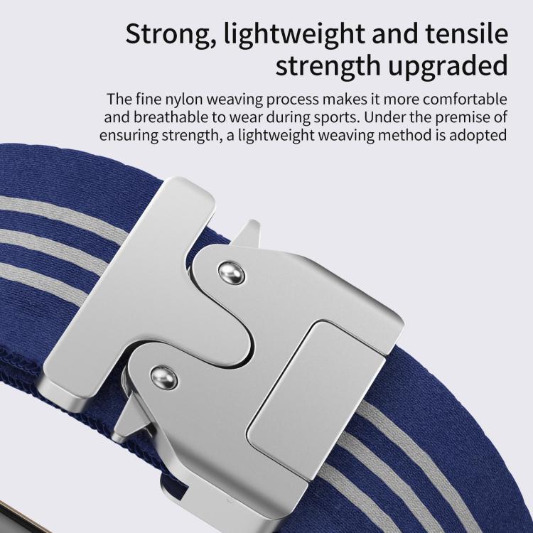 Bracelet de montre xDfind en nylon tressé à 3 bandes avec boucle parachute, compatible avec Apple Watch 42/44/45/46/49 mm et Apple Watch 38/40/41/S10 42 mm.