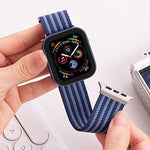 Bracelet de montre xDfind en nylon tressé à 3 bandes avec boucle parachute, compatible avec Apple Watch 42/44/45/46/49 mm et Apple Watch 38/40/41/S10 42 mm.