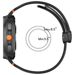 xDfind Magnetic Black Buckle Silicone Watch Band, For Samsung Galaxy Watch8 / Watch8 Classic