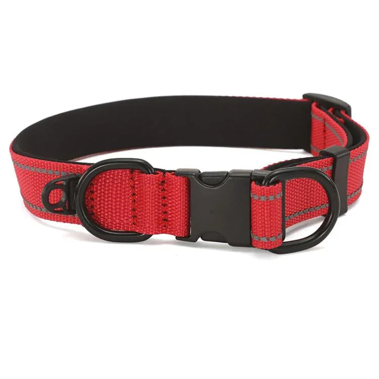 Collier réfléchissant en tissu imperméable avec boucle noire pour animaux de compagnie, collier imperméable, S, collier imperméable, M, collier imperméable, L