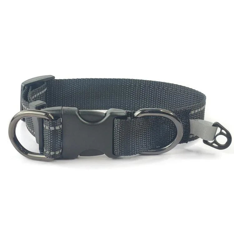 Collier Réfléchissant pour Animaux de Compagnie, Boucle Noire en Nylon, S, M, L, Collier en Nylon, S, Collier en Nylon, M, Collier en Nylon, L