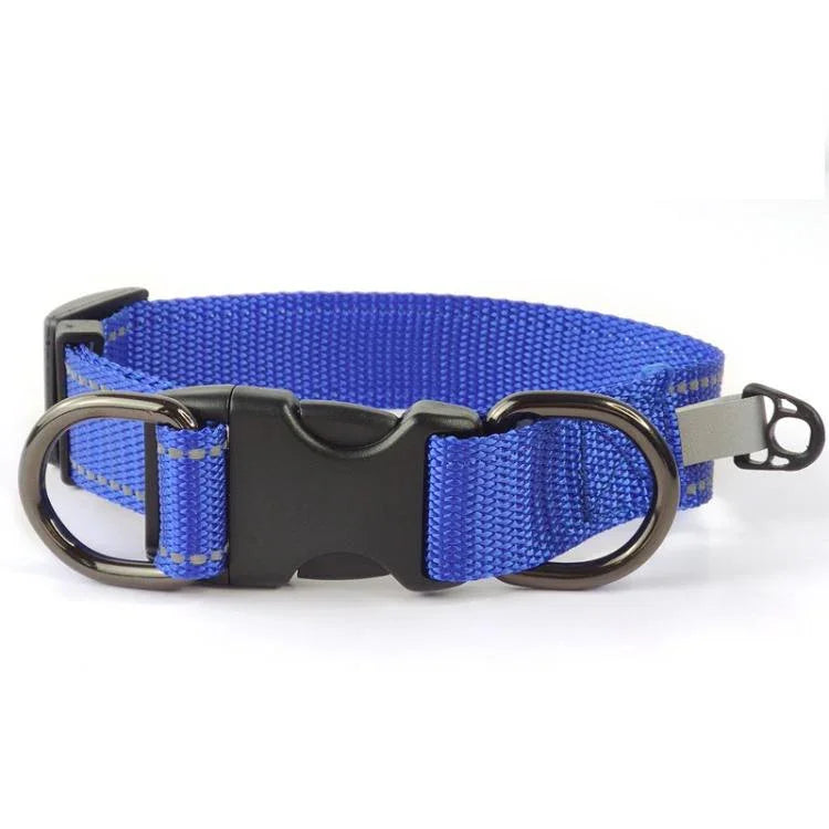 Collier Réfléchissant pour Animaux de Compagnie, Boucle Noire en Nylon, S, M, L, Collier en Nylon, S, Collier en Nylon, M, Collier en Nylon, L