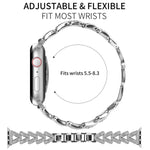 xDfind Bracelet de montre en métal Small Twist Diamond, pour Apple Watch 38 / 40 / 41 / S10 42mm 20mm