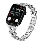 xDfind Bracelet de montre en métal Small Twist Diamond, pour Apple Watch 38 / 40 / 41 / S10 42mm 20mm