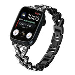 xDfind Bracelet de montre en métal Small Twist Diamond, pour Apple Watch 38 / 40 / 41 / S10 42mm 20mm