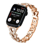 xDfind Bracelet de montre en métal Small Twist Diamond, pour Apple Watch 38 / 40 / 41 / S10 42mm 20mm