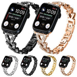 xDfind Bracelet de montre en métal Small Twist Diamond, pour Apple Watch 38 / 40 / 41 / S10 42mm 20mm