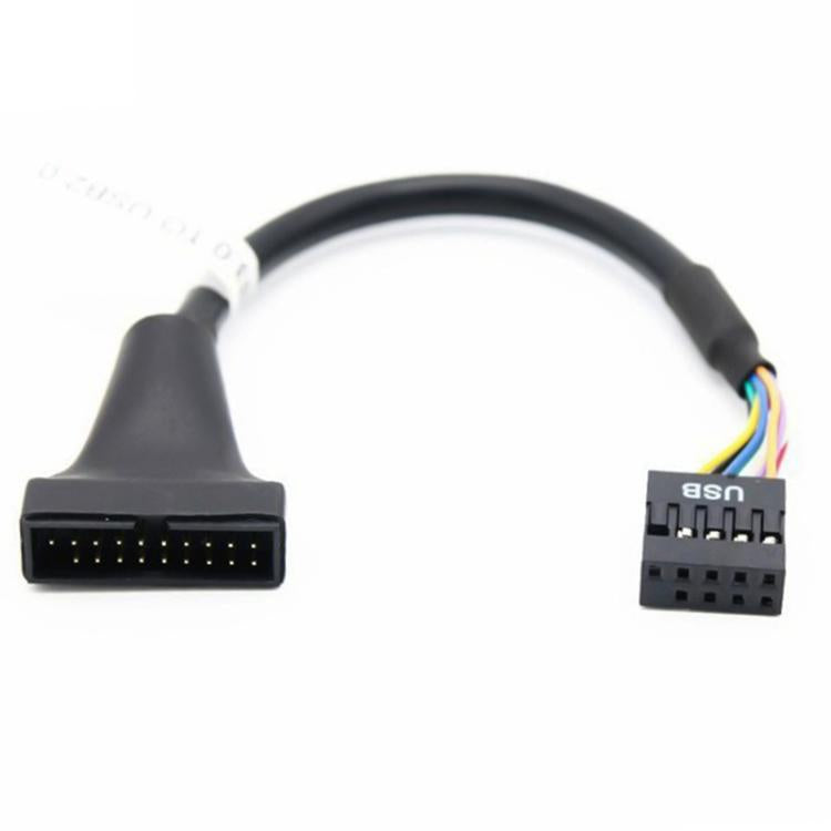 2 câbles adaptateurs USB3.0 pour carte mère d'ordinateur, 20 broches mâle vers 9 broches femelle, 9 broches mâle vers 20 broches femelle
