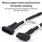 2 câbles adaptateurs USB3.0 pour carte mère d'ordinateur, 20 broches mâle vers 9 broches femelle, 9 broches mâle vers 20 broches femelle