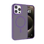 Coque de téléphone Kalebol en PC dépoli MagSafe avec cadre d'objectif métallique, pour iPhone 16 Pro, pour iPhone 16 Plus, pour iPhone 16, pour iPhone 15 Pro Max, pour iPhone 15 Pro