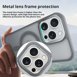 Coque de téléphone Kalebol en PC dépoli MagSafe avec cadre d'objectif métallique, pour iPhone 16 Pro, pour iPhone 16 Plus, pour iPhone 16, pour iPhone 15 Pro Max, pour iPhone 15 Pro
