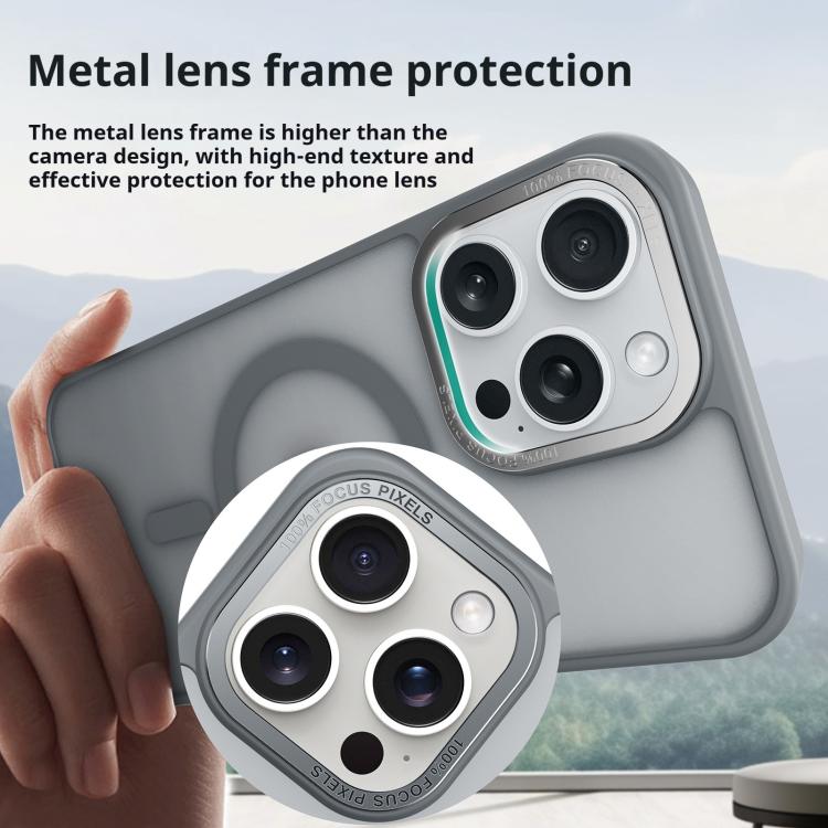 Coque de téléphone Kalebol en PC dépoli MagSafe avec cadre d'objectif métallique, pour iPhone 16 Pro, pour iPhone 16 Plus, pour iPhone 16, pour iPhone 15 Pro Max, pour iPhone 15 Pro
