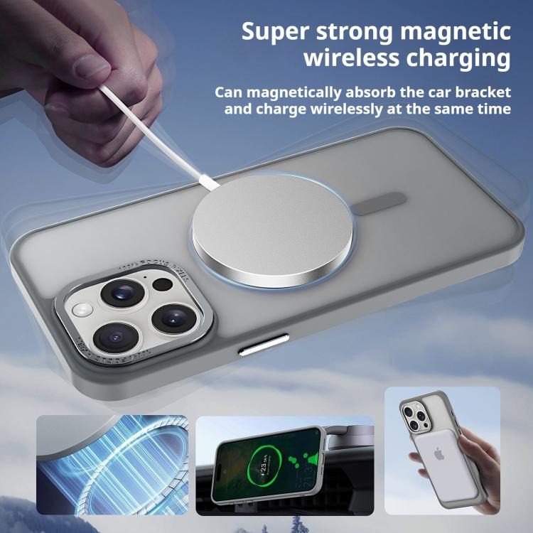 Coque de téléphone Kalebol en PC dépoli avec cadre d'objectif métallique MagSafe, pour iPhone 17 Pro Max, pour iPhone 17 Pro, pour iPhone 17, pour iPhone Air, pour iPhone 16 Pro Max