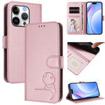 Étui de téléphone en cuir gaufré RFID Litter Panda avec lanière, pour iPhone 17e / 16e, pour iPhone 17 Pro Max, pour iPhone 17 Pro, pour iPhone 17, pour iPhone Air, pour iPhone 16 Pro Max, pour iPhone 16 Pro, pour iPhone 16 Plus
