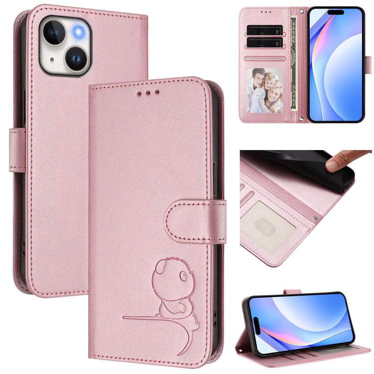 Étui en cuir gaufré RFID Panda avec lanière, pour iPhone 14 Pro Max, pour iPhone SE 2022 / 2020 / 8 / 7, pour iPhone 13 Pro Max, pour iPhone 13 Pro, pour iPhone 13 mini, pour iPhone 12 / 12 Pro, pour iPhone 12 Pro Max, pour iPhone 12 mini