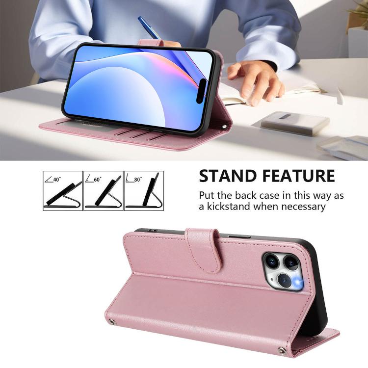 Étui de téléphone en cuir gaufré RFID avec lanière Litter Panda, pour iPhone 11 Pro Max, pour iPhone 11, pour iPhone 11 Pro, pour iPhone X / XS, pour iPhone XR, pour iPhone XS Max, pour iPhone 8 Plus / 7 Plus