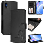 Étui de téléphone en cuir gaufré RFID avec lanière Litter Panda, pour iPhone 11 Pro Max, pour iPhone 11, pour iPhone 11 Pro, pour iPhone X / XS, pour iPhone XR, pour iPhone XS Max, pour iPhone 8 Plus / 7 Plus