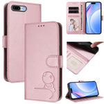 Étui de téléphone en cuir gaufré RFID avec lanière Litter Panda, pour iPhone 11 Pro Max, pour iPhone 11, pour iPhone 11 Pro, pour iPhone X / XS, pour iPhone XR, pour iPhone XS Max, pour iPhone 8 Plus / 7 Plus
