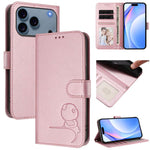 Étui de téléphone en cuir gaufré RFID Litter Panda avec lanière, pour iPhone 17e / 16e, pour iPhone 17 Pro Max, pour iPhone 17 Pro, pour iPhone 17, pour iPhone Air, pour iPhone 16 Pro Max, pour iPhone 16 Pro, pour iPhone 16 Plus