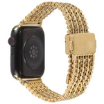 Bracelet de montre en maille d'acier avec fermoir magnétique, compatible avec Apple Watch 46 mm / 49 mm / 45 mm / 44 mm et Apple Watch 42 mm / 41 mm / 40 mm / 38 mm.