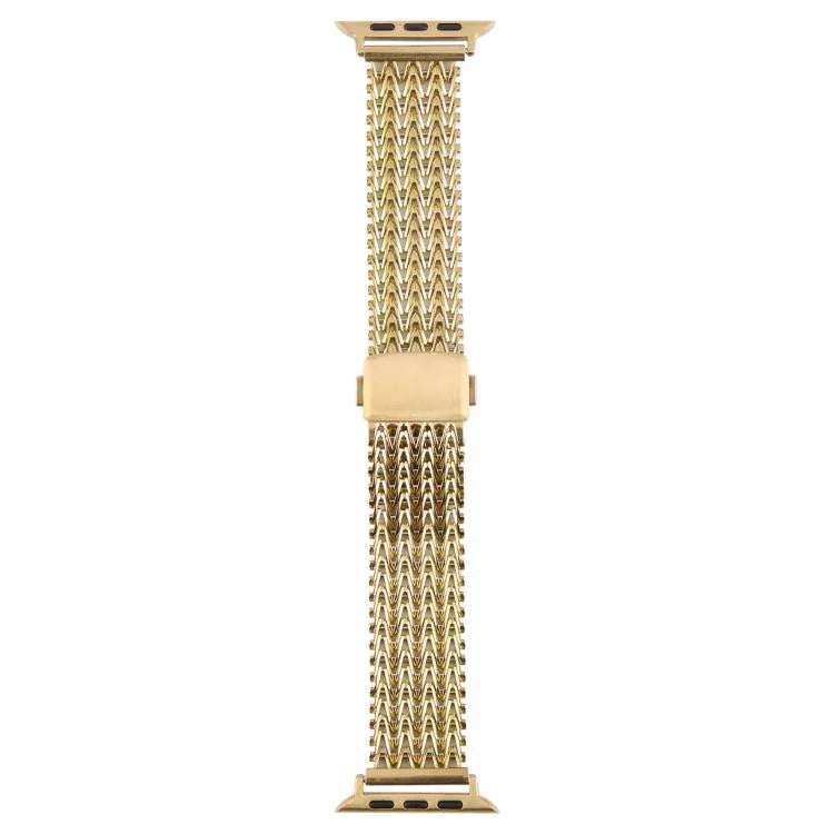 Bracelet de montre en maille d'acier avec fermoir magnétique, compatible avec Apple Watch 46 mm / 49 mm / 45 mm / 44 mm et Apple Watch 42 mm / 41 mm / 40 mm / 38 mm.