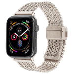 Bracelet de montre en maille d'acier avec fermoir magnétique, compatible avec Apple Watch 46 mm / 49 mm / 45 mm / 44 mm et Apple Watch 42 mm / 41 mm / 40 mm / 38 mm.
