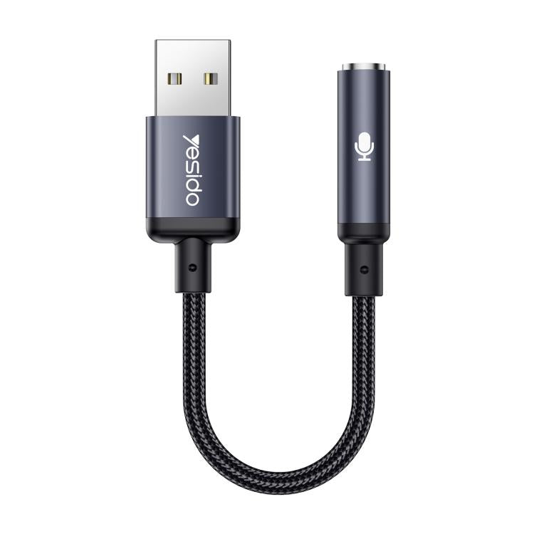 Adaptateur audio Yesido YAU46 USB vers 3,5 mm en alliage d'aluminium, YAU46