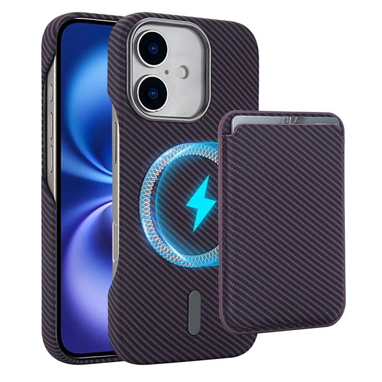 Étui de téléphone avec porte-cartes magnétique MagSafe en fibre de carbone, pour iPhone 17 Pro Max, pour iPhone 17 Pro, pour iPhone 17, pour iPhone Air, pour iPhone 16 Pro Max, iPhone 16 Pro, pour iPhone 16 Plus, pour iPhone 16, pour iPhone 15 Pro Max