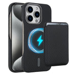 Étui de téléphone avec porte-cartes magnétique MagSafe en fibre de carbone, pour iPhone 17 Pro Max, pour iPhone 17 Pro, pour iPhone 17, pour iPhone Air, pour iPhone 16 Pro Max, iPhone 16 Pro, pour iPhone 16 Plus, pour iPhone 16, pour iPhone 15 Pro Max