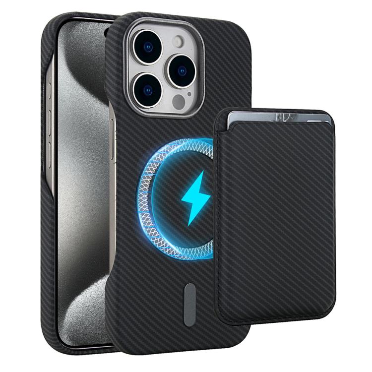 Étui de téléphone avec porte-cartes magnétique MagSafe en fibre de carbone, pour iPhone 17 Pro Max, pour iPhone 17 Pro, pour iPhone 17, pour iPhone Air, pour iPhone 16 Pro Max, iPhone 16 Pro, pour iPhone 16 Plus, pour iPhone 16, pour iPhone 15 Pro Max