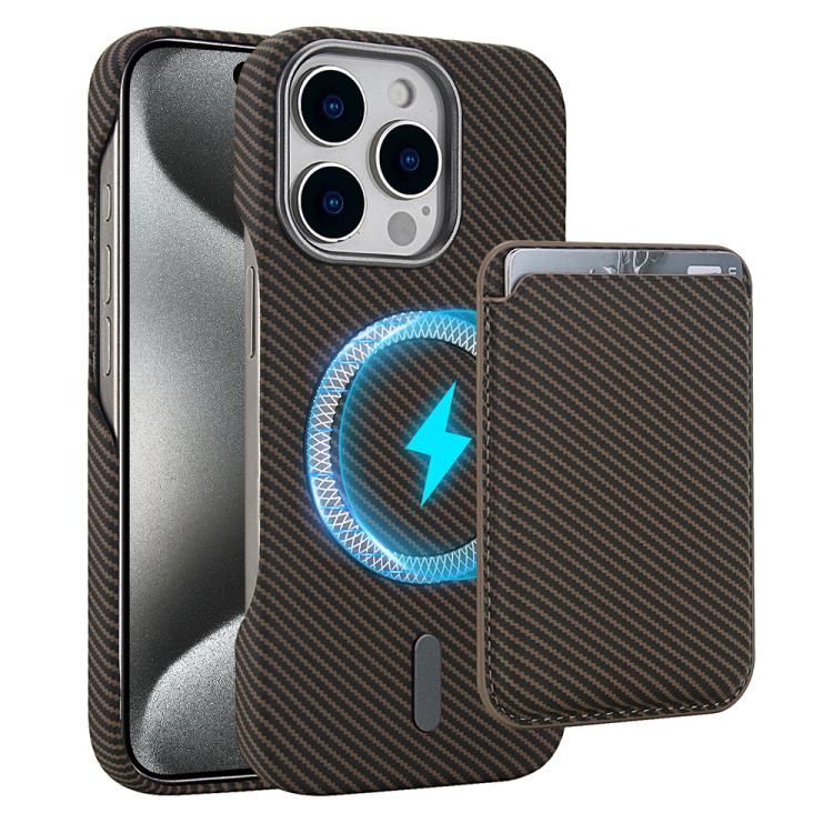Étui de téléphone avec porte-cartes magnétique MagSafe en fibre de carbone, pour iPhone 17 Pro Max, pour iPhone 17 Pro, pour iPhone 17, pour iPhone Air, pour iPhone 16 Pro Max, iPhone 16 Pro, pour iPhone 16 Plus, pour iPhone 16, pour iPhone 15 Pro Max