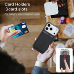 Étui de téléphone avec porte-cartes magnétique MagSafe en fibre de carbone, pour iPhone 17 Pro Max, pour iPhone 17 Pro, pour iPhone 17, pour iPhone Air, pour iPhone 16 Pro Max, iPhone 16 Pro, pour iPhone 16 Plus, pour iPhone 16, pour iPhone 15 Pro Max