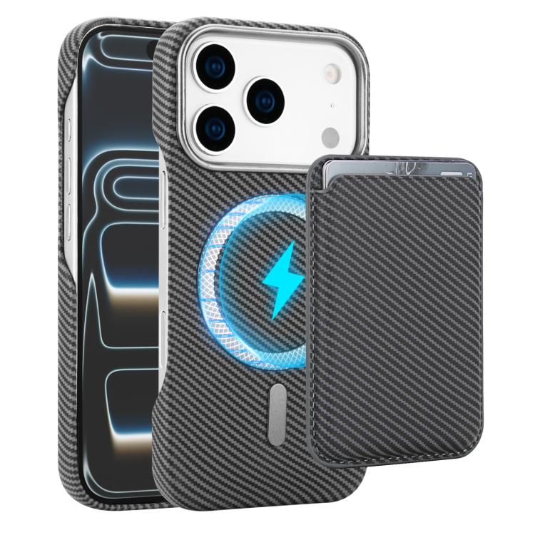 Étui de téléphone avec porte-cartes magnétique MagSafe en fibre de carbone, pour iPhone 17 Pro Max, pour iPhone 17 Pro, pour iPhone 17, pour iPhone Air, pour iPhone 16 Pro Max, iPhone 16 Pro, pour iPhone 16 Plus, pour iPhone 16, pour iPhone 15 Pro Max