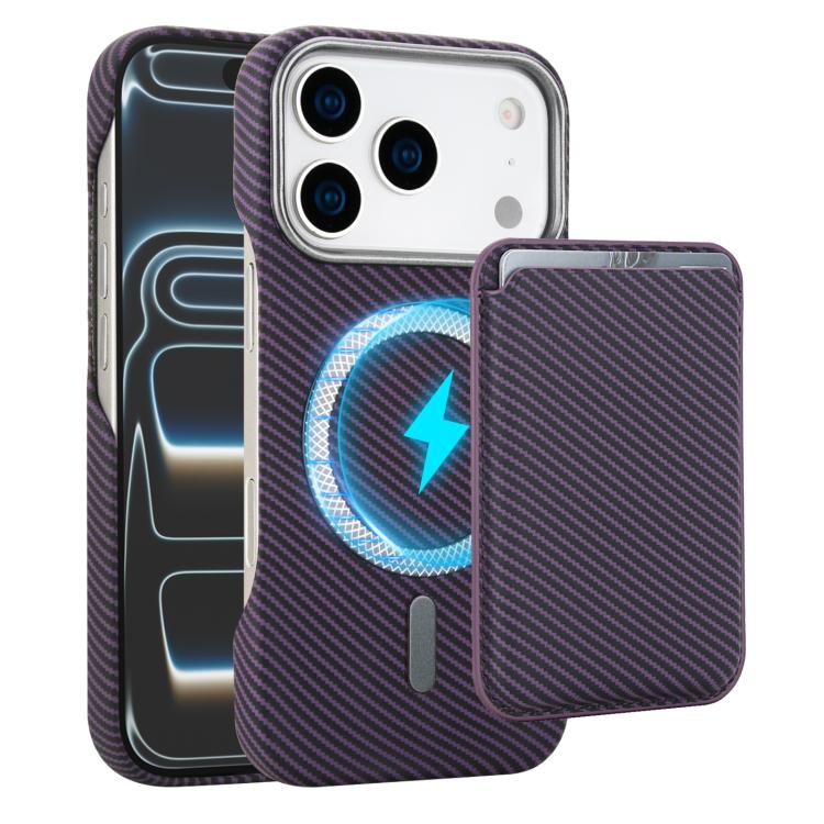 Étui de téléphone avec porte-cartes magnétique MagSafe en fibre de carbone, pour iPhone 17 Pro Max, pour iPhone 17 Pro, pour iPhone 17, pour iPhone Air, pour iPhone 16 Pro Max, iPhone 16 Pro, pour iPhone 16 Plus, pour iPhone 16, pour iPhone 15 Pro Max