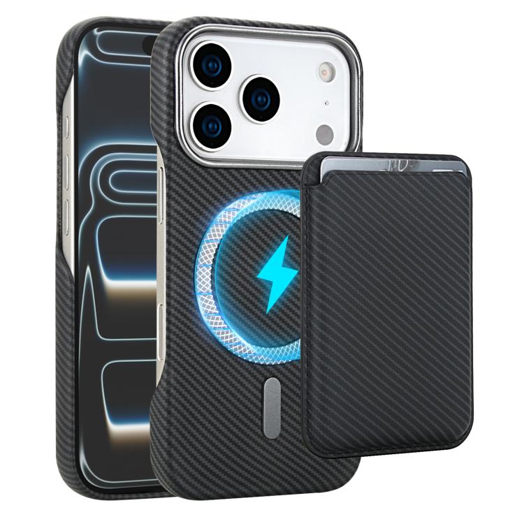 Étui de téléphone avec porte-cartes magnétique MagSafe en fibre de carbone, pour iPhone 17 Pro Max, pour iPhone 17 Pro, pour iPhone 17, pour iPhone Air, pour iPhone 16 Pro Max, iPhone 16 Pro, pour iPhone 16 Plus, pour iPhone 16, pour iPhone 15 Pro Max