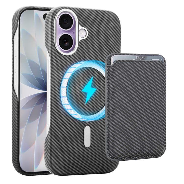 Étui de téléphone avec porte-cartes magnétique MagSafe en fibre de carbone, pour iPhone 17 Pro Max, pour iPhone 17 Pro, pour iPhone 17, pour iPhone Air, pour iPhone 16 Pro Max, iPhone 16 Pro, pour iPhone 16 Plus, pour iPhone 16, pour iPhone 15 Pro Max